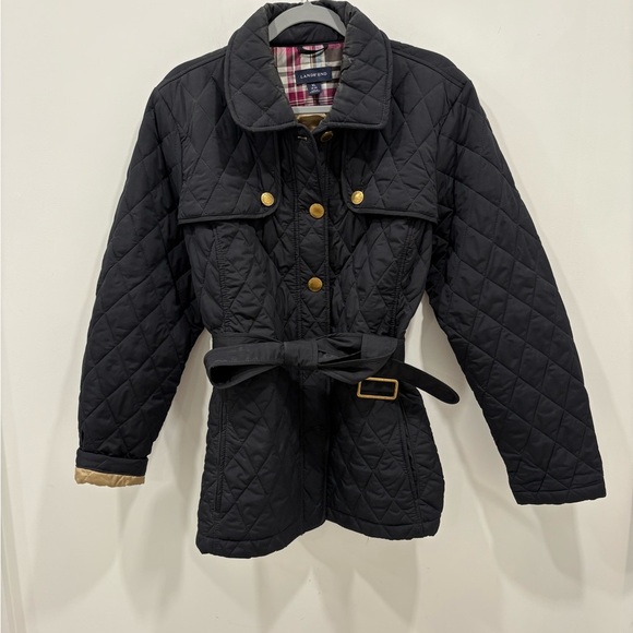 LANDS' END Soft Black Quilted Insulated light weight Jacket Barn Coat Size 18-20 - Picture 14 of 14